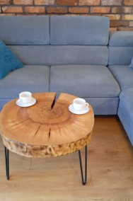stolik kawowy plaster drewna dąb, jesion, orzech, od ręki-2