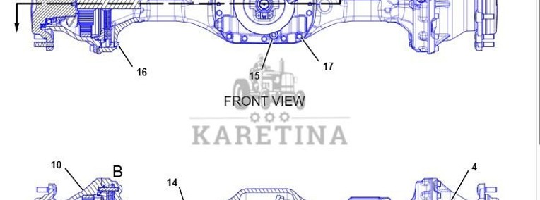 Cat Caterpillar 450E 450F - tylna oś - obudowa centralna 286-0870-1