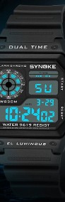 Zegarek męski elektroniczny Synoke cyfrowy stoper alarm datownik LED sportowy-4