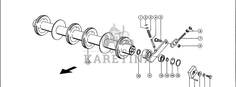 Claas Lexion 580 WALEC PROWADZĄCY 0007675830 (Kanał wciągający; walec sterujący)-1