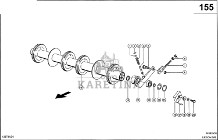 Claas Lexion 580 WALEC PROWADZĄCY 0007675830 (Kanał wciągający; walec sterujący)