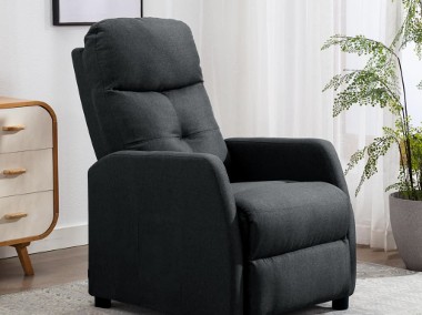 vidaXL Rozkładany fotel, ciemnoszary, tapicerowany tkaniną 289817-1