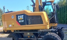 Koparka kołowa CAT 318F 2015r Niwelacja 3D TRIMBLE łyżka skarpowa hydraul.