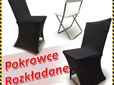 Elastyczne Pokrowce na krzesła IKEA HENDI Rozkładane CZARNE-1