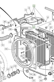 John Deere 6820 6920 6920S - zbiorniczek zbiornik chłodnicy AL169733-2