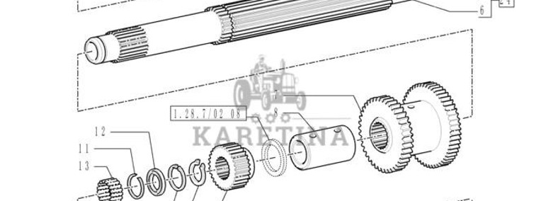New Holland T6010 Kolo zebate napedz 32t, 36t 5162233-1