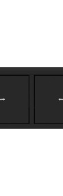 vidaXL Półka ścienna z szufladami, czarna, wysoki połysk, 60x26x18,5cm800592-3