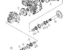 John Deere 3120 3320 3520 3720 - oś tylna - półoś LVU801535