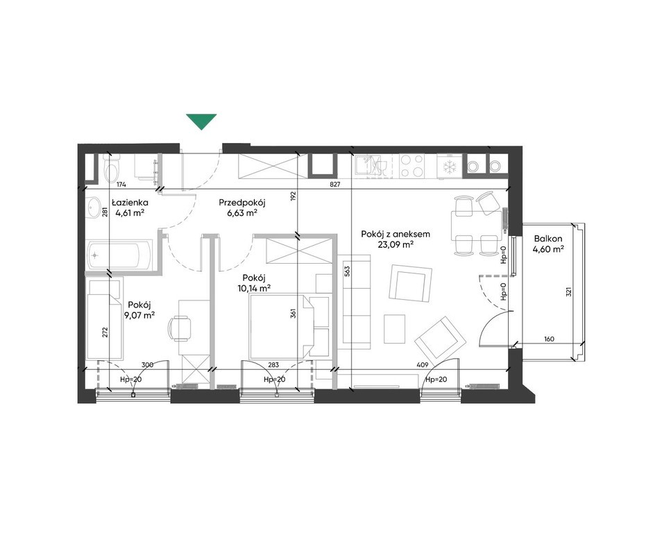 3 pokoje | balkon | stan deweloperski | Prądnik Biały