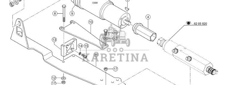 Claas Jaguar 970 - corncracker - silnik przekładni przestawiania szczeliny 0000155344-1