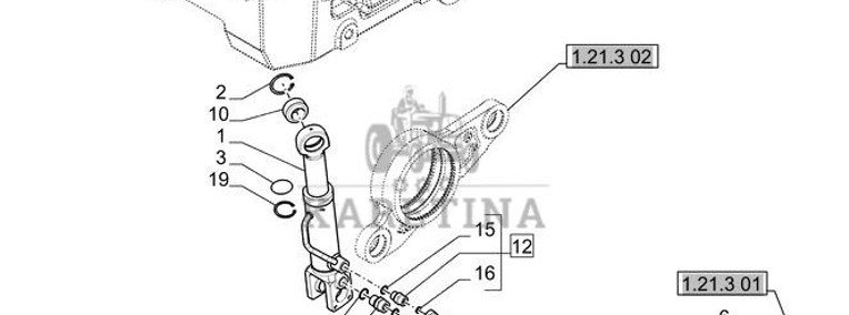 New Holland T6010 Siłownik double acting, 55mm rod, 152mm stroke 87664861-1