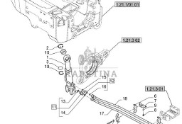 New Holland T6010 Siłownik double acting, 55mm rod, 152mm stroke 87664861