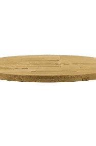 vidaXL Okrągły blat do stolika z litego drewna dębowego, 44 mm, 700 mm245995-2
