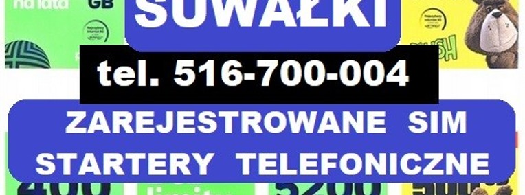 Zarejestrowane karty SIM startery telefoniczne prepaid działające ANONIM Suwałki-1