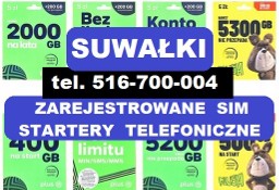 Zarejestrowane karty SIM startery telefoniczne prepaid działające ANONIM Suwałki