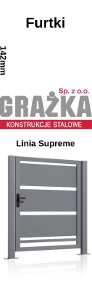 SUPREME - brama przesuwna z poziomymi pasami blachy – ocynk-4