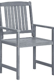 vidaXL Krzesła ogrodowe, 2 szt., szare, lite drewno akacjowe 45944-2