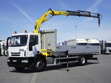 EUROCARGO / 180E25 / SKRZYNIOWY + HDS / HYVA HB 150 X / ROTATOR / WIDŁ-1