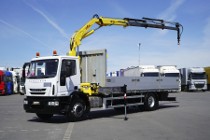 Iveco 180E EUROCARGO / 180E25 / SKRZYNIOWY + HDS / HYVA HB 150 X / ROTATOR / WIDŁ