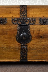 Skrzynia barokowa XVIII wiek okuta antyk zabytkowa kufer-2