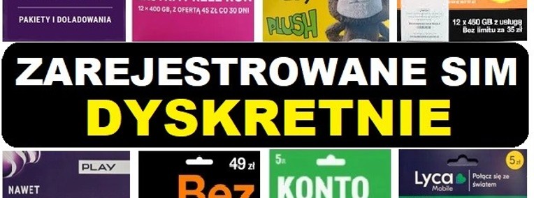 Polskie zarejestrowane karty SIM dzialajace startery telefoniczne Ruda Śląska-1