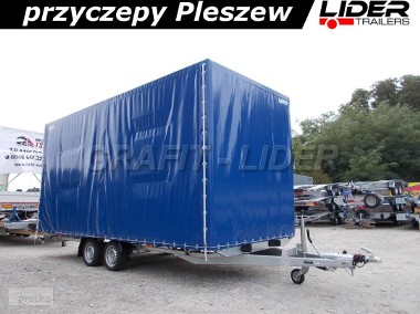 LT-066 przyczepa + plandeka 520x220x240cm, ciężarowa, spedycyjna, okuta na ramie, drzwi tylne, DMC 2700kg-1