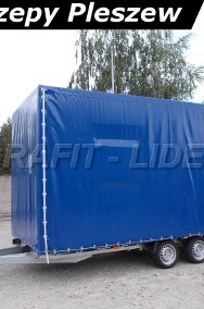 LT-066 przyczepa + plandeka 520x220x240cm, ciężarowa, spedycyjna, okuta na ramie, drzwi tylne, DMC 2700kg-2