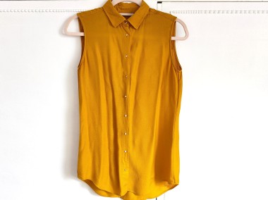 Bluzka Massimo Dutti 36 S miodowa koszula żółta na lato do biura boho-1