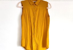 Bluzka Massimo Dutti 36 S miodowa koszula żółta na lato do biura boho