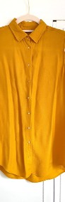 Bluzka Massimo Dutti 36 S miodowa koszula żółta na lato do biura boho-3