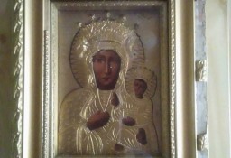 Stara ikona / Obraz, Wizerunek Matka Boska Częstochowska 33x27 cm
