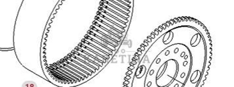 Fendt Vario 1038 1042 1046 1050 GEN 3 Koło Zębate Koronkowe F530300220790 F530300220060-1