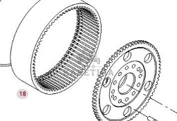 Fendt Vario 1038 1042 1046 1050 GEN 3 Koło Zębate Koronkowe F530300220790 F530300220060