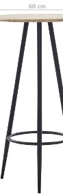 vidaXL Stolik barowy, kolor dębowy, 60 x 107,5 cm, MDF281545-4