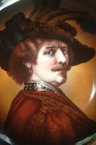 Patera z portretem wg Rembrandta Bawo & Dotter Fischeren z przełomu XIX/ XX w. -2