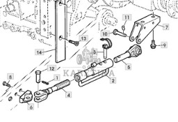 John Deere 6430 Premium Wieszak Ramię Jarzmo Łącznik AL201044 AL201045 L175355 L155798