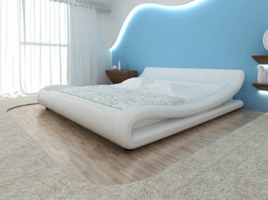 vidaXL Rama łóżka, biała, sztuczna skóra, 180 x 200 cm 240829-1
