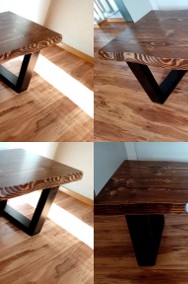 stolik kawowy rustyk z drewna drewniany ława stół loft 98cm drewno X01-2