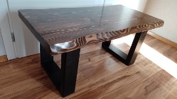 stolik kawowy rustyk z drewna drewniany ława stół loft 98cm drewno X01