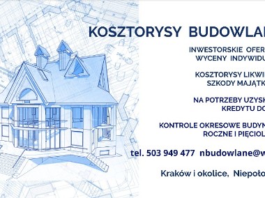 Kosztorysy kontrole okresowe budynków odbiory i konsultacje  Kraków i okolice-1