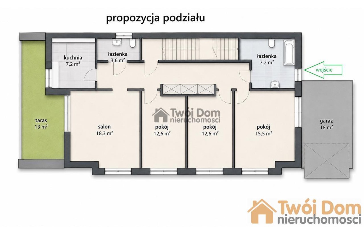 Stabłowice|4 pokoje|taras13m|garaż+miejsce parkin. - Widok 5