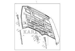 John Deere 960 - Drzwi DC214495 (Rama, pokrywy, róźne)