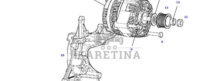 Fendt 828 Vario - alternator lewy F404900010040-1