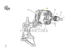 Fendt 828 Vario - alternator lewy F404900010040