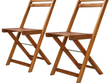 vidaXL Krzesła bistro, ogrodowe, 2 szt., lite drewno akacjowe 44012-1