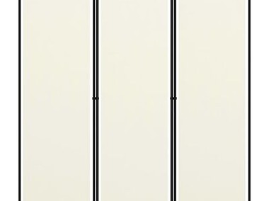 vidaXL Parawan 3-panelowy, kremowy, 150 x 180 cmSKU:320715*-1