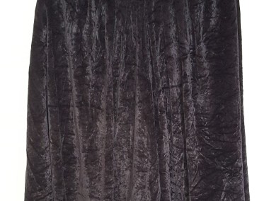 Czarne spódnico spodnie 40 L welur welurowe aksamit retro vintage-1