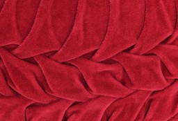 vidaXL Puf, aksamit bawełniany, marszczony, 40 x 30 cm, czerwony284034
