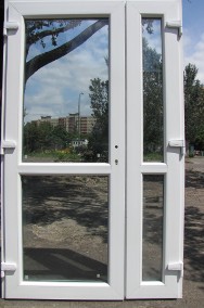 	 Drzwi PCV szyba panel 125x210 NOWE PVC biurowe białe od ręki-2