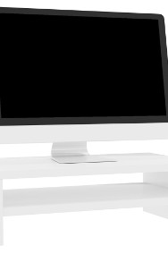 vidaXL Podstawka pod monitor, wysoki połysk, biały, 42x24x13 cm 800222-2
